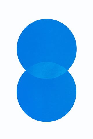 Total (blau), 2023, Schichtsiebdruck auf Papier
70 x 100 cm